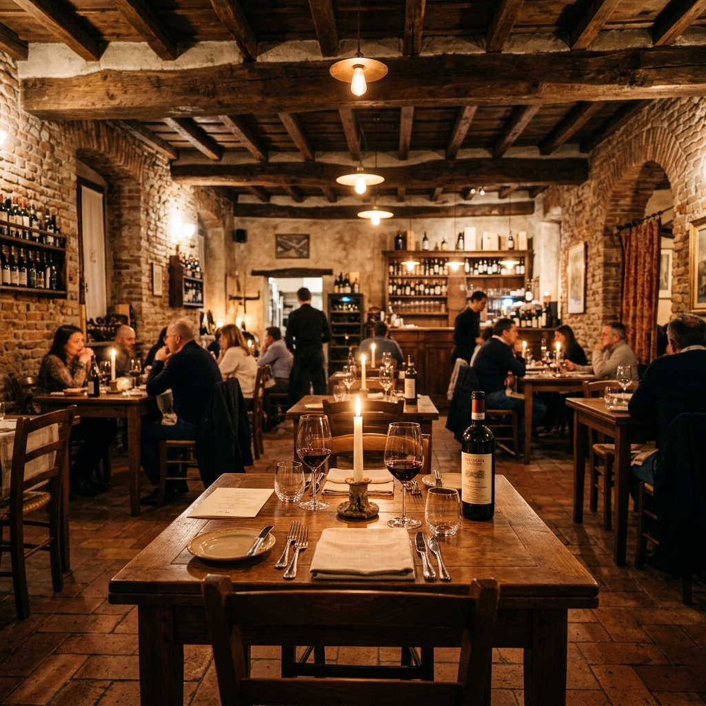 Warm and welcoming dining room atmosphere of C'era una volta Ristò